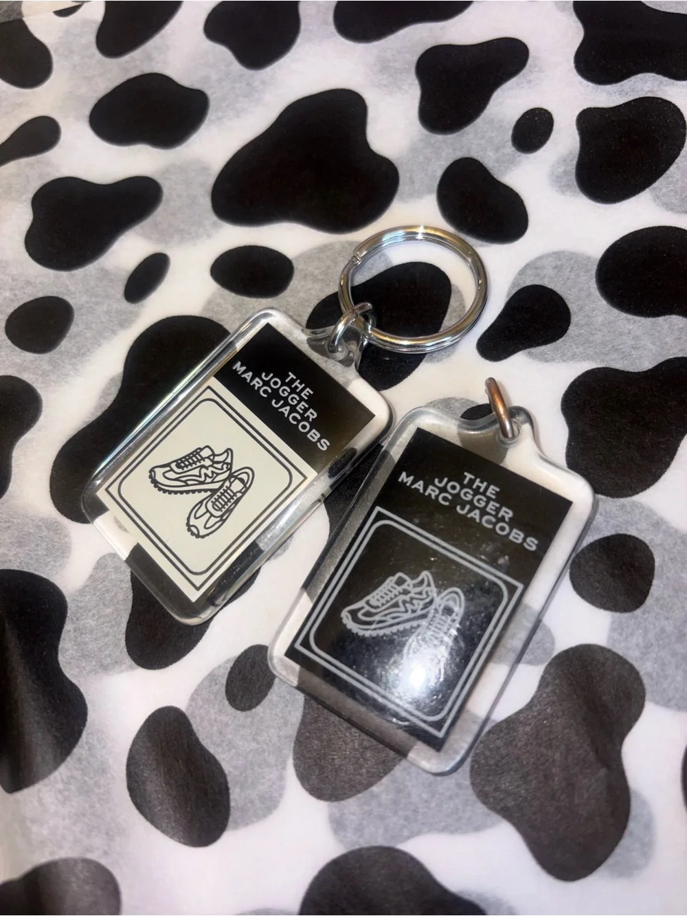 Marc Jacobs Black & White Jogger Keychain Duo
